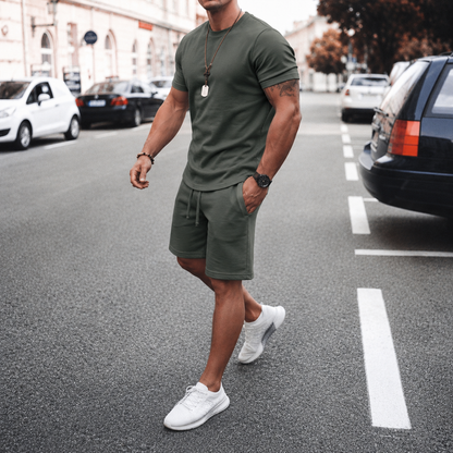 Leichtes T-Shirt und Shorts Set für Herren | Sommer Outfit 3