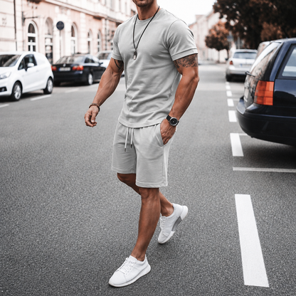 Leichtes T-Shirt und Shorts Set für Herren | Sommer Outfit 4