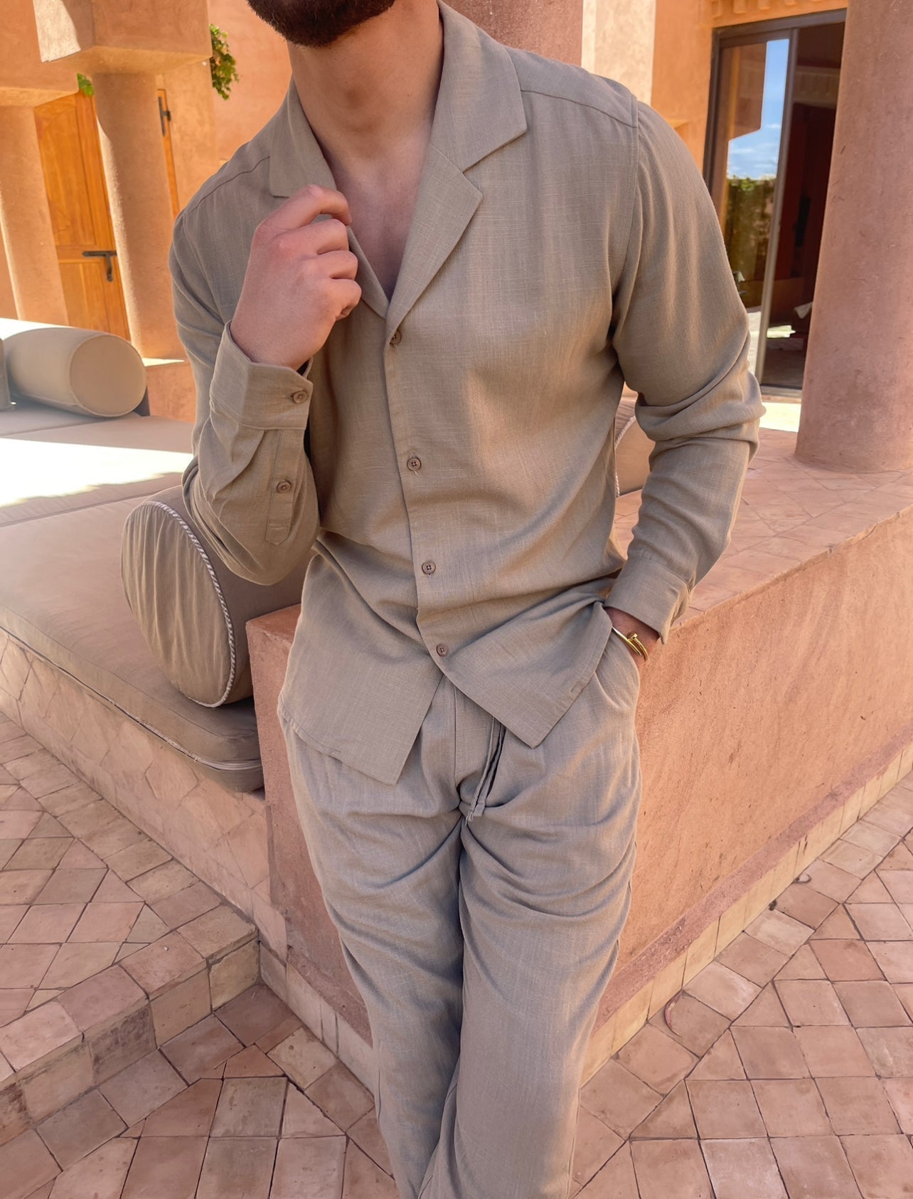 Leinen Lounge-Set Herren | Atmungsaktive Loungewear 6