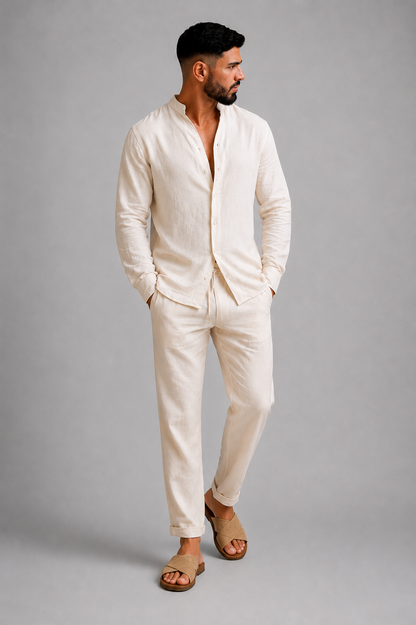 Leinen Loungewear Set für Herren | Atmungsaktive Freizeitbekleidung 1