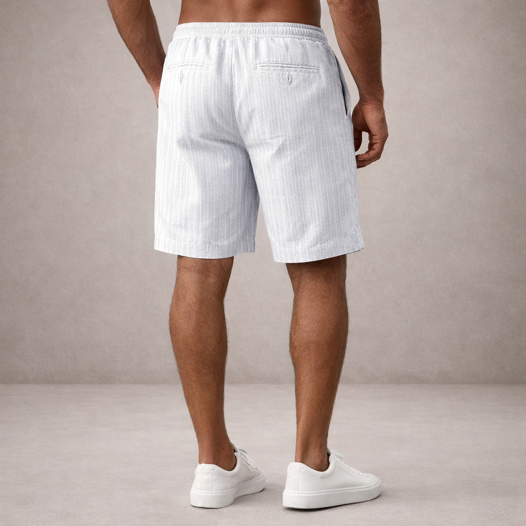 Leinen Shorts Herren | Atmungsaktive Sommerhose Lässig 1