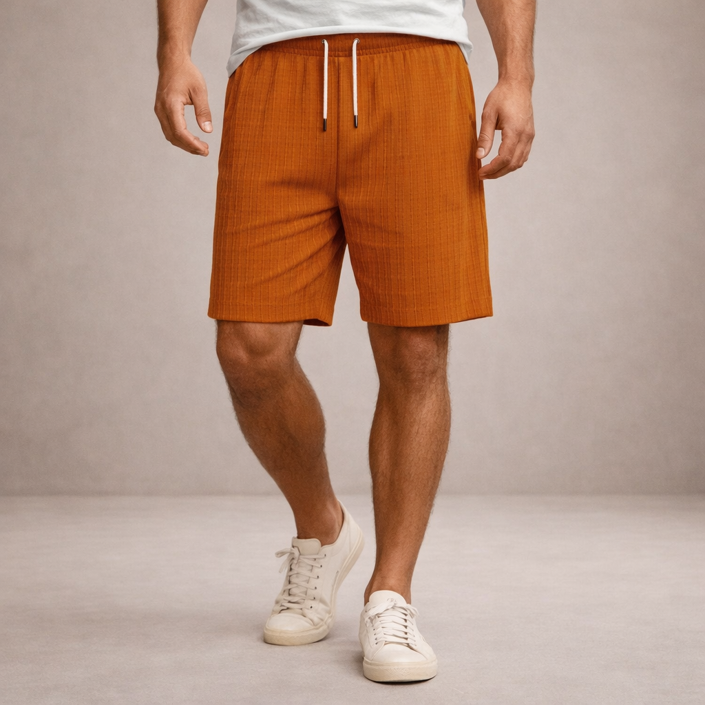 Leinen Shorts Herren | Atmungsaktive Sommerhose Lässig 10