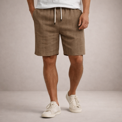 Leinen Shorts Herren | Atmungsaktive Sommerhose Lässig 14