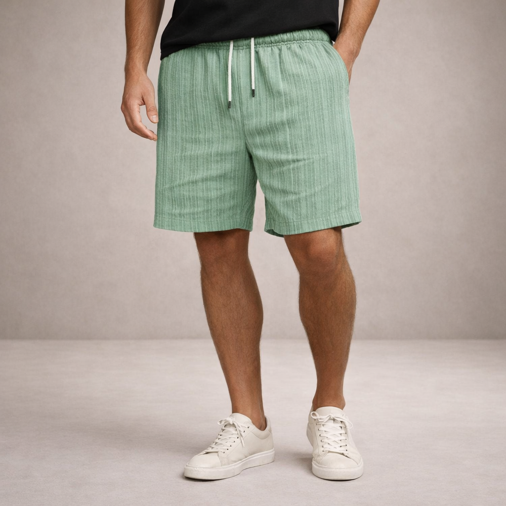 Leinen Shorts Herren | Atmungsaktive Sommerhose Lässig 16