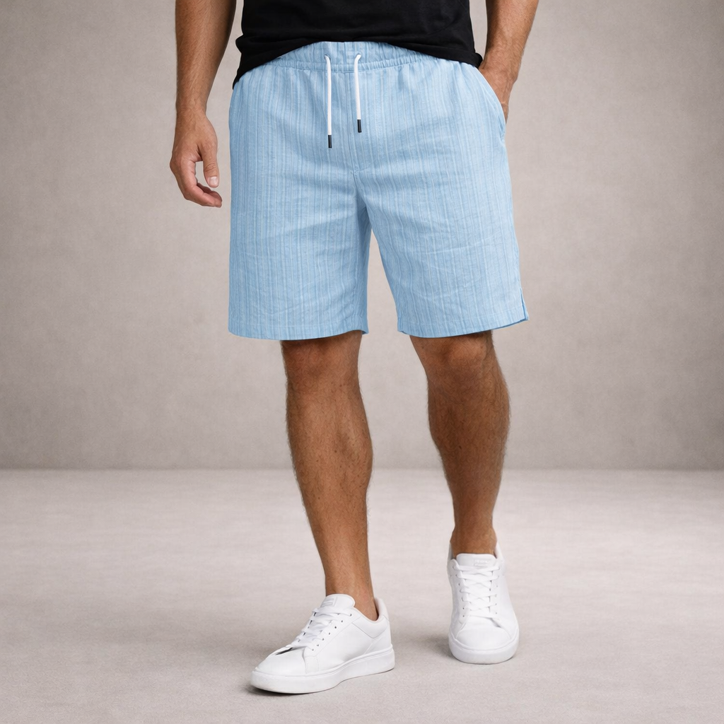 Leinen Shorts Herren | Atmungsaktive Sommerhose Lässig 3