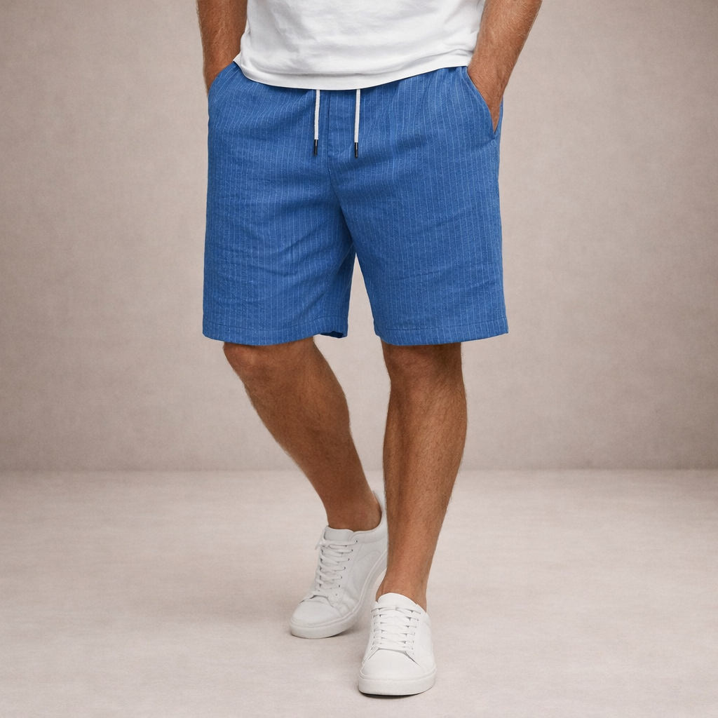 Leinen Shorts Herren | Atmungsaktive Sommerhose Lässig 5