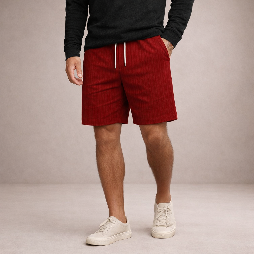 Leinen Shorts Herren | Atmungsaktive Sommerhose Lässig 9