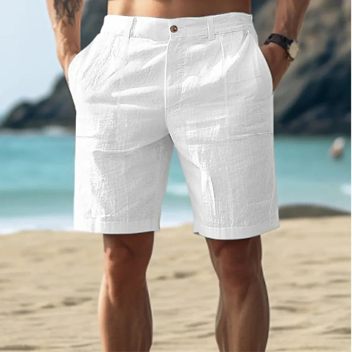 Leinen Shorts Herren | Kurze Hosen für den Sommer 0