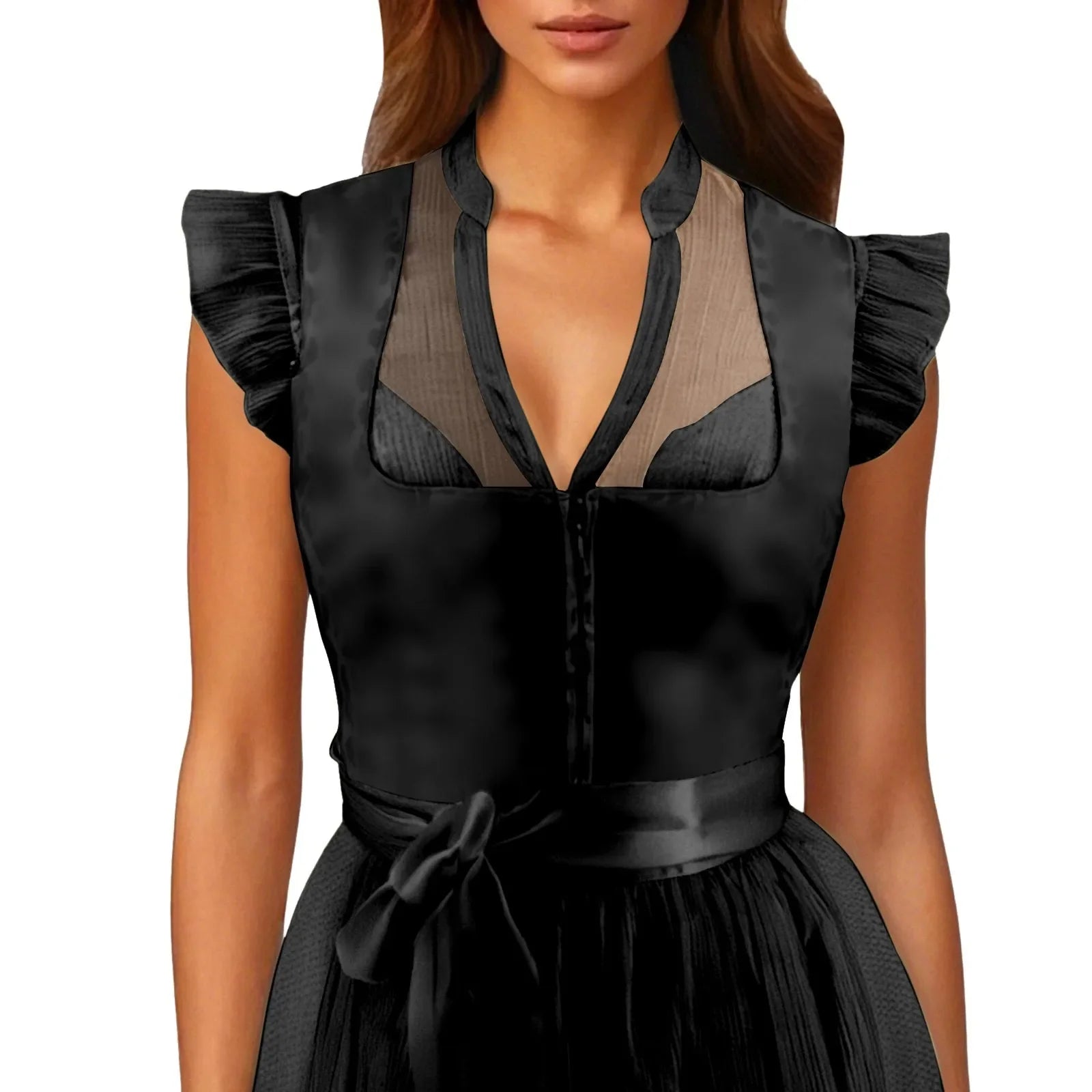 Leni Dirndl Bluse mit Volantärmeln | Trachtenbluse Damen 2
