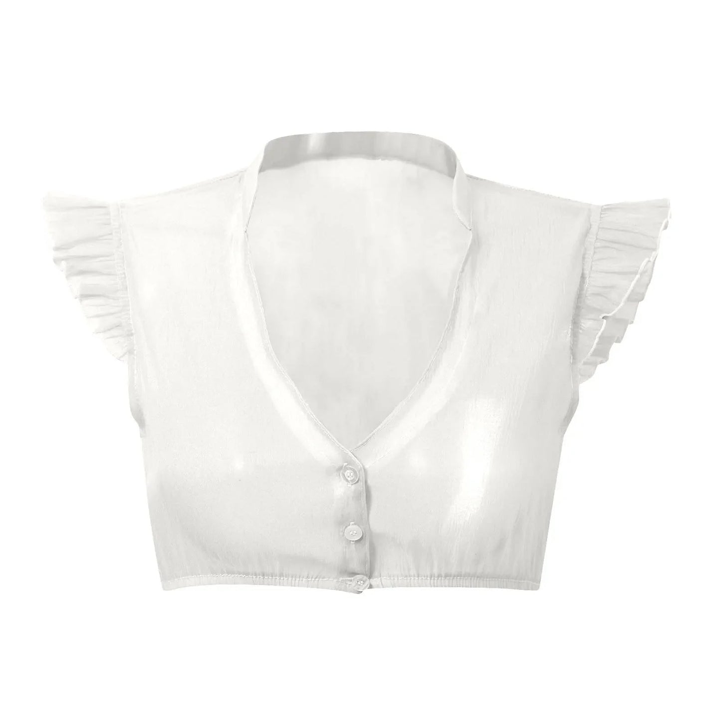 Leni Dirndl Bluse mit Volantärmeln | Trachtenbluse Damen 5