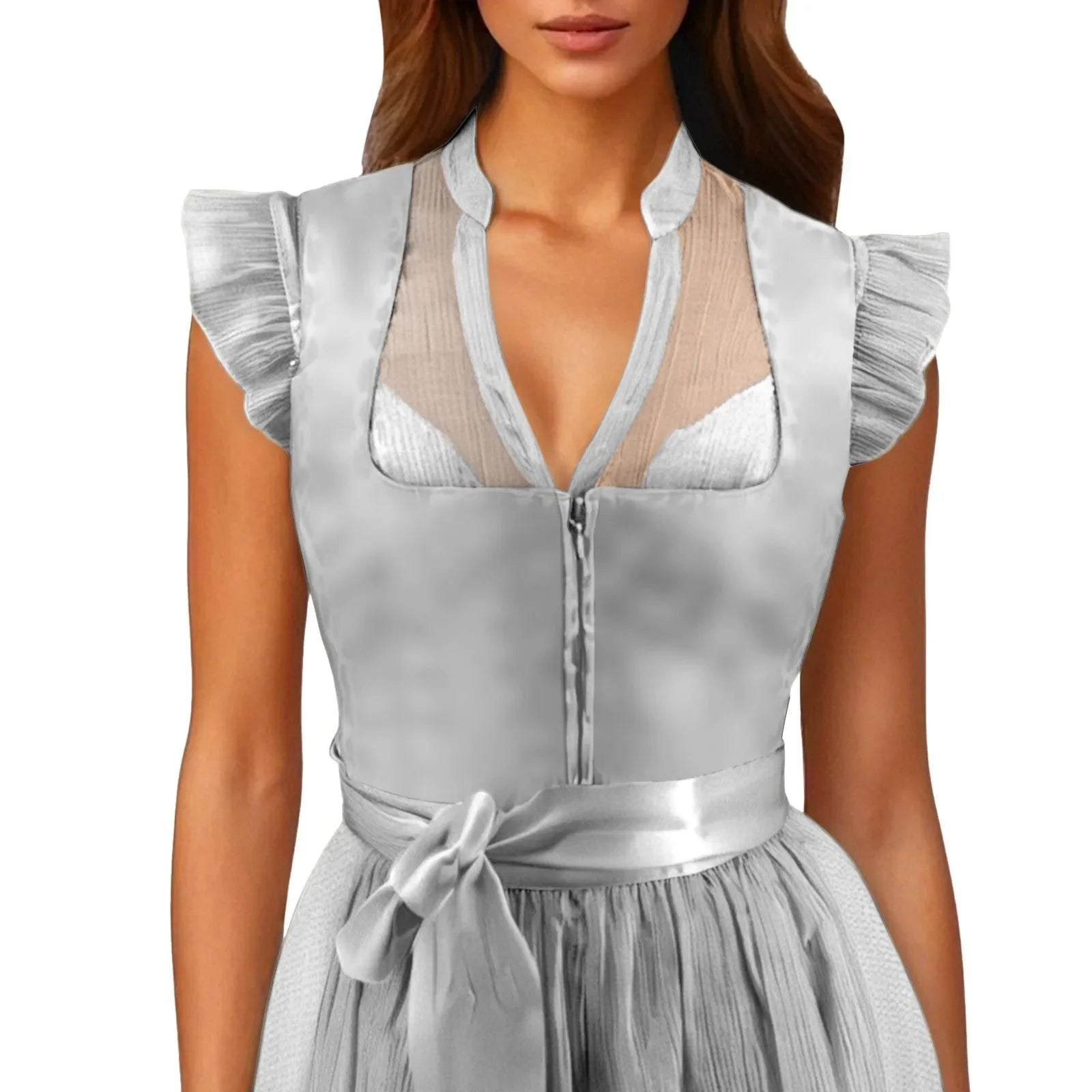 Leni Dirndl Bluse mit Volantärmeln | Trachtenbluse Damen 7
