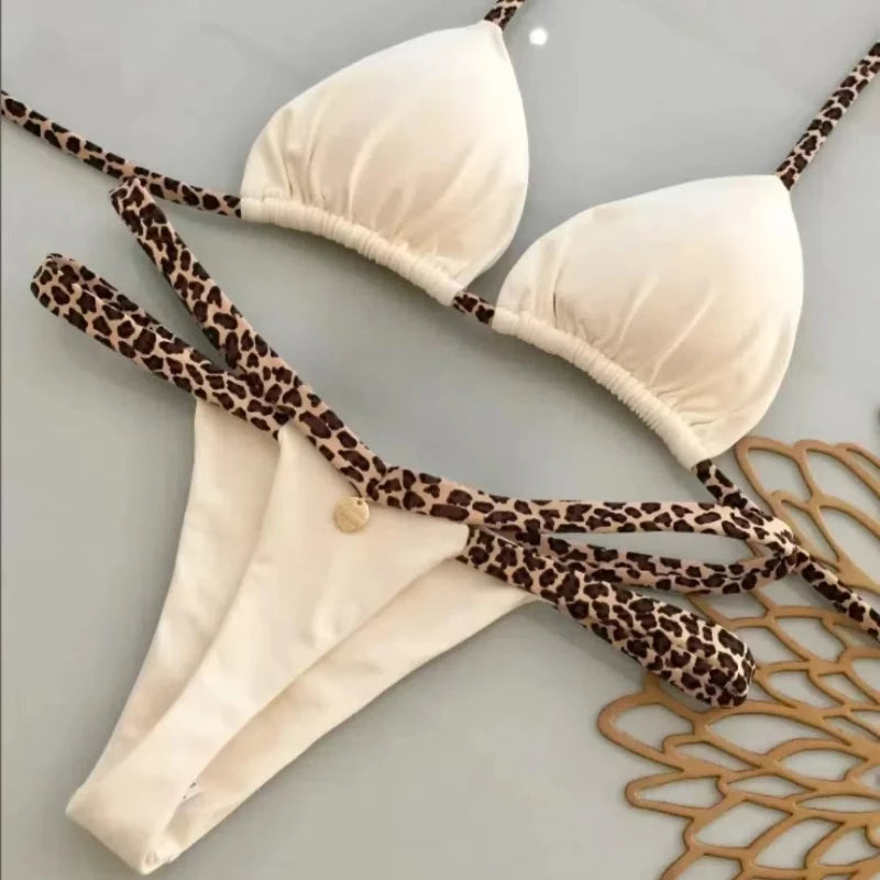 Leopardenmuster Bikini Set | Damen Bademode 0