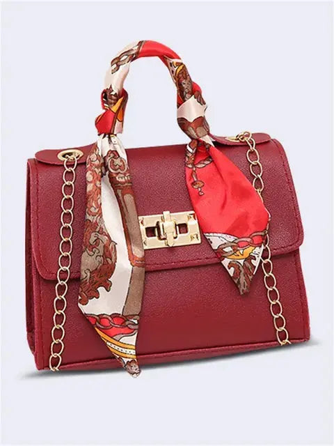 Lima Handtasche Damen | Braune Lederhandtasche mit Goldverschluss 1