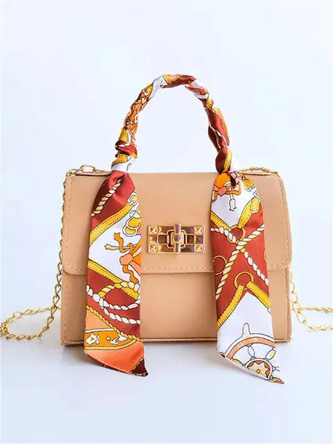 Lima Handtasche Damen | Braune Lederhandtasche mit Goldverschluss 8