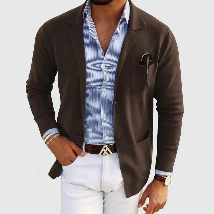 Lorenzo | Herrenblazer mit Reverskragen und Knopftaschen 6