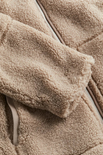 Luciana | Damen Oversized Fleecejacke mit hohem Kragen 3