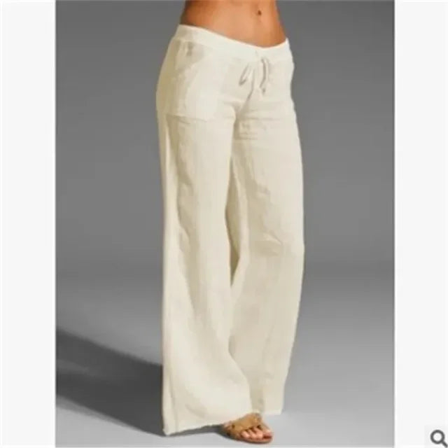 Luftige Sommerhose | Weite Damenhose mit Kordelzug 6