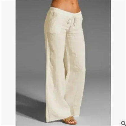 Luftige Sommerhose | Weite Damenhose mit Kordelzug 6