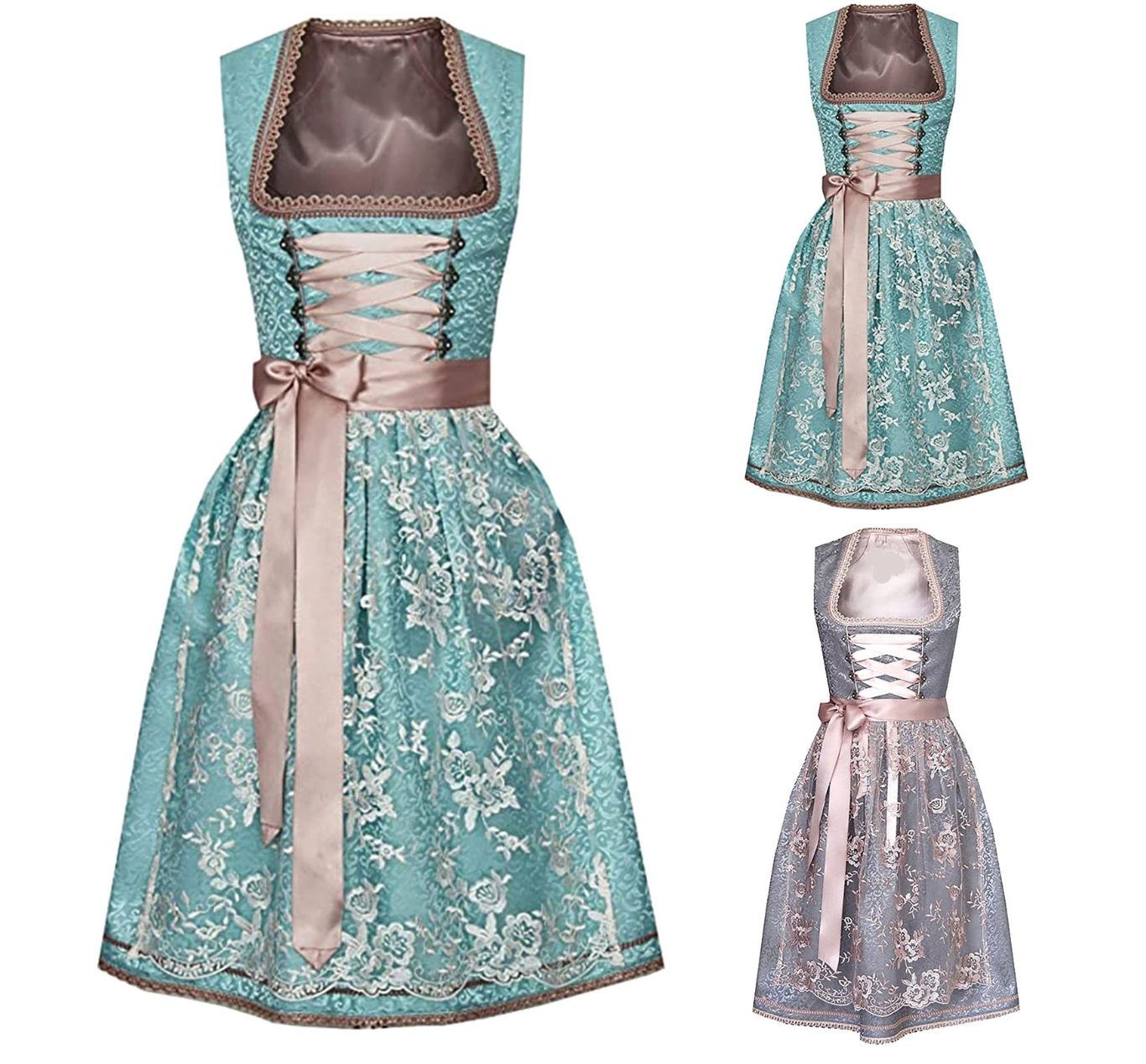 MIA Trachtenkleid A-Linie | Festliche Kleider Damen Midilänge 3