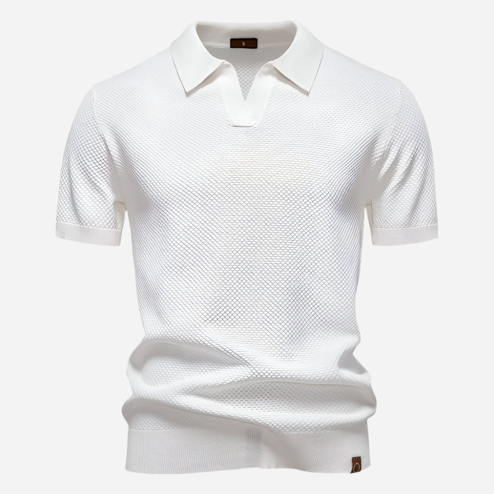 Marcus Kurzarm-Strickpolo Herren | Sommer Poloshirt Baumwolle 0