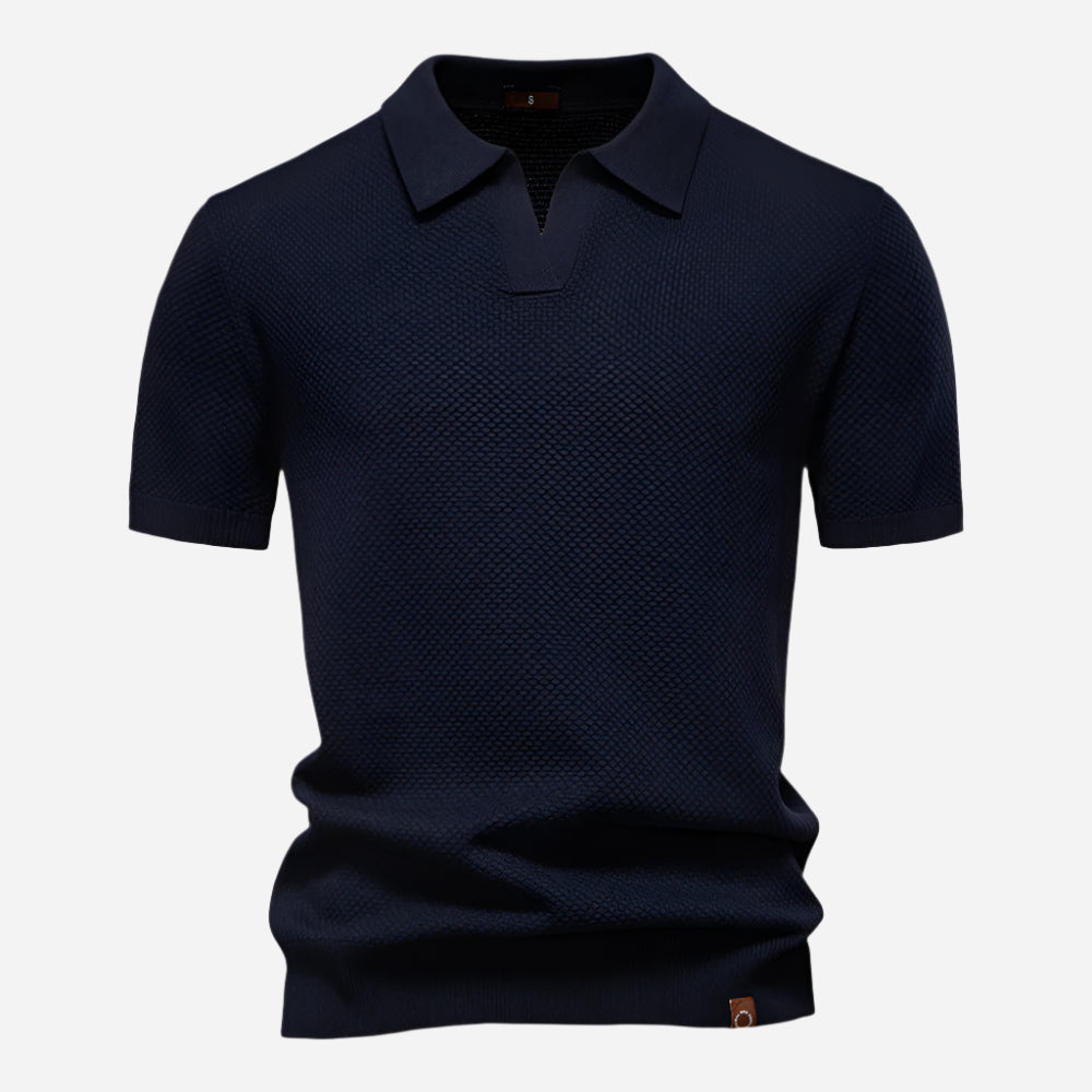 Marcus Kurzarm-Strickpolo Herren | Sommer Poloshirt Baumwolle 1