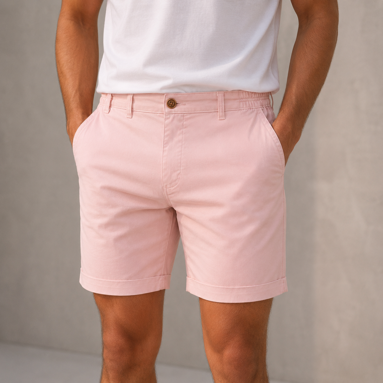 Maßgeschneiderte Shorts Herren | Leichte Polyester Twill Hose Kurz 0