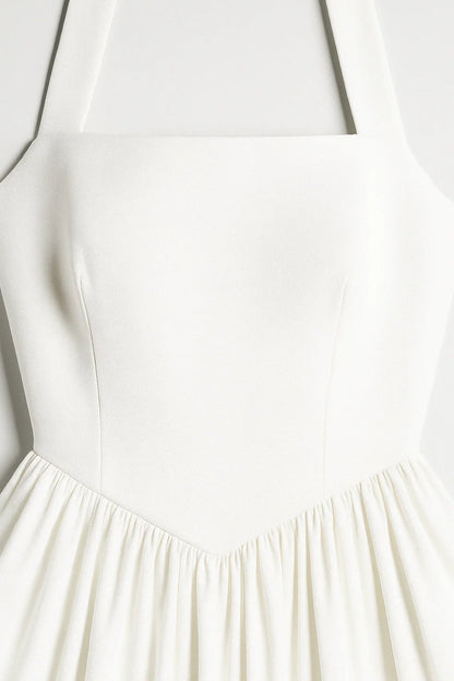 Midikleid Damen Neckholder A-Linie Festliches Kleid 3