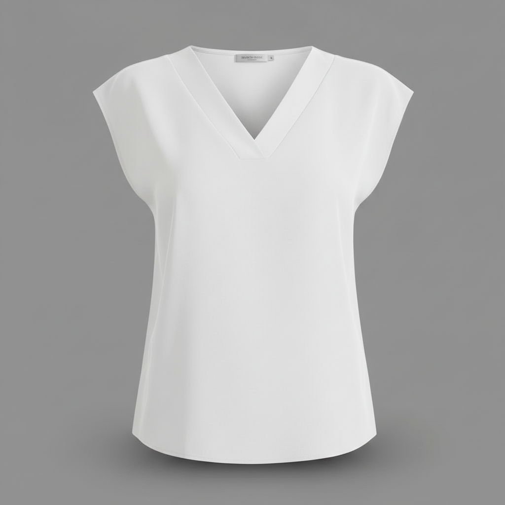 Moderne Sommerbluse Damen | V-Ausschnitt Kurzarm Blusen