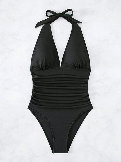 Monokini Damen | Sexy Badeanzug mit V-Ausschnitt 4