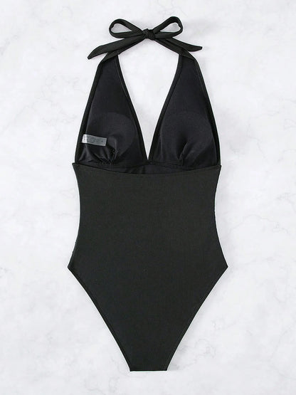 Monokini Damen | Sexy Badeanzug mit V-Ausschnitt 5