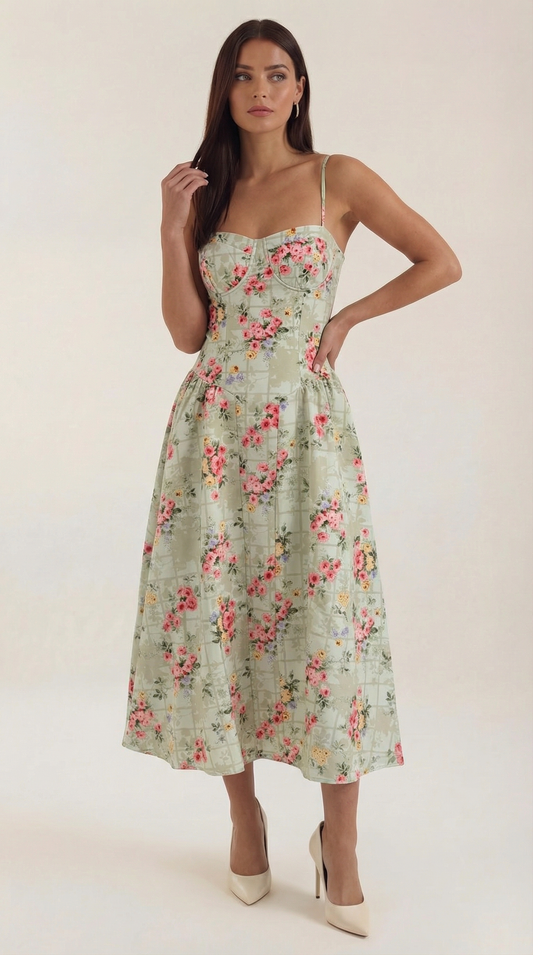 Odette | Korsett-Midikleid für Damen 0