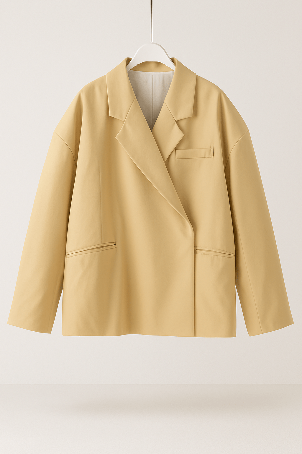 Oversize-Blazer Damen | Knopfloser Blazer mit Struktur 1