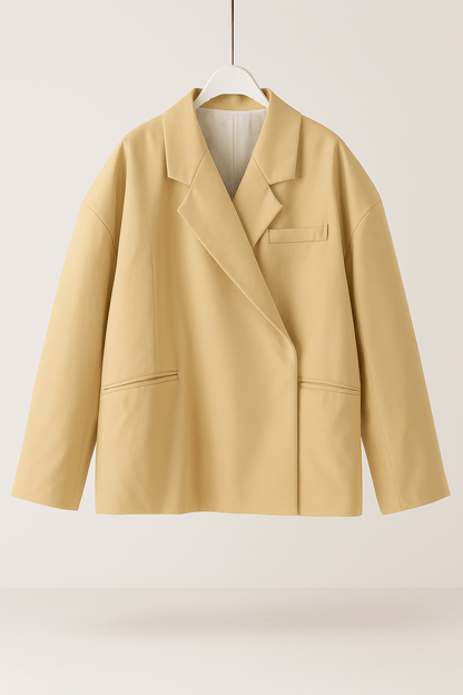 Oversize-Blazer Damen | Knopfloser Blazer mit Struktur 1