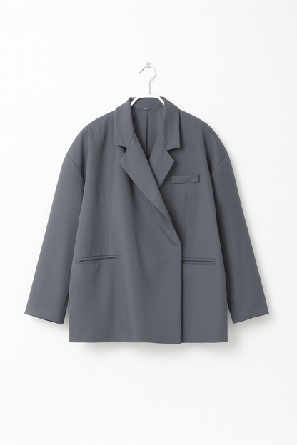 Oversize-Blazer Damen | Knopfloser Blazer mit Struktur 3