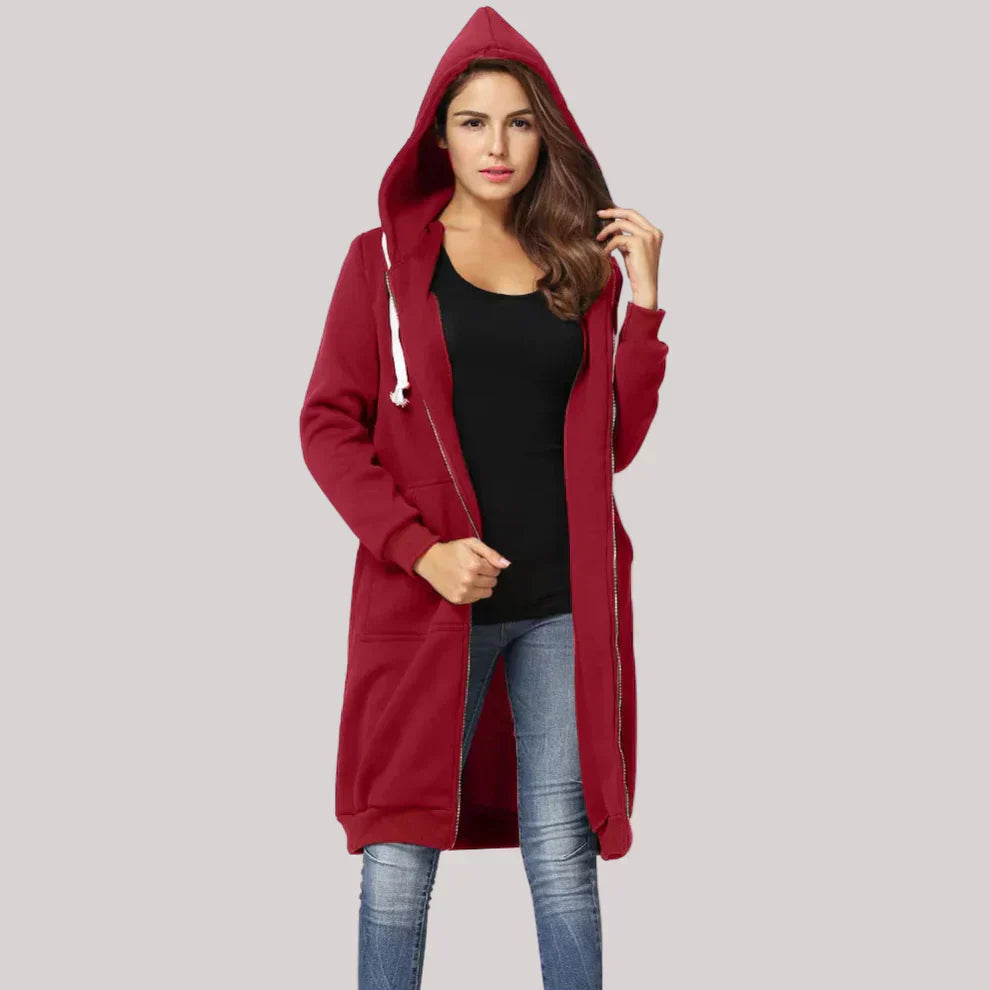 Oversize Fleecejacke Damen mit Kapuze | Warme Freizeitjacke 3