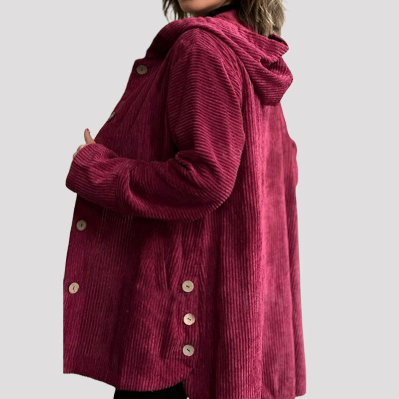 Oversized Kapuzenpullover Damen | Gemütlicher Hoodie mit Knopfleiste 0