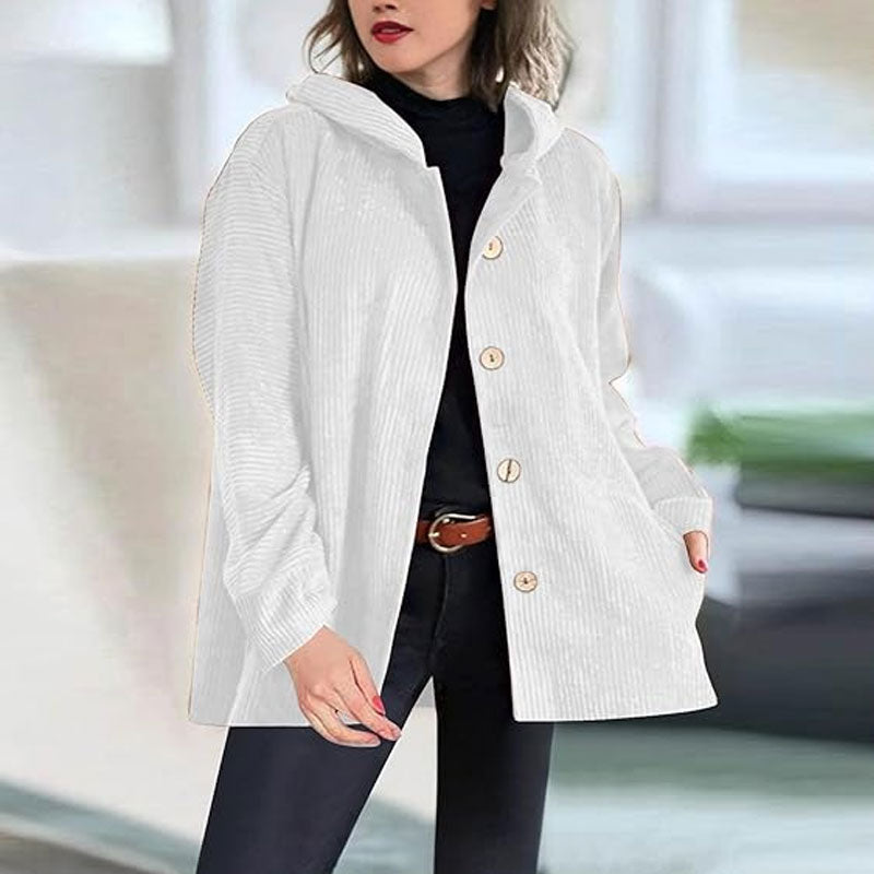 Oversized Kapuzenpullover Damen | Gemütlicher Hoodie mit Knopfleiste 4