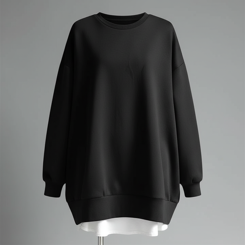 Oversized Sweatshirt Damen | Bequemer Rundhals mit langen Ärmeln