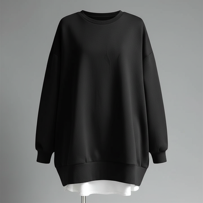Oversized Sweatshirt Damen | Bequemer Rundhals mit langen Ärmeln