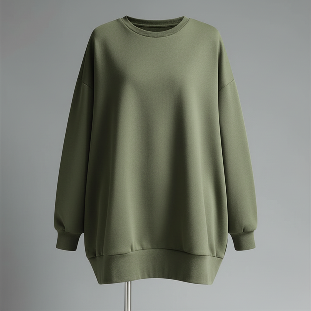 Oversized Sweatshirt Damen | Bequemer Rundhals mit langen Ärmeln