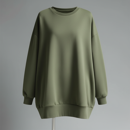Oversized Sweatshirt Damen | Bequemer Rundhals mit langen Ärmeln