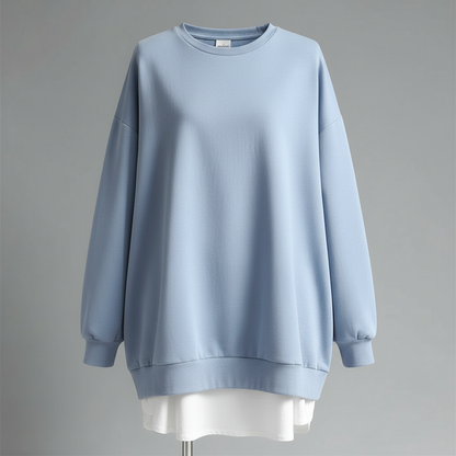 Oversized Sweatshirt Damen | Bequemer Rundhals mit langen Ärmeln