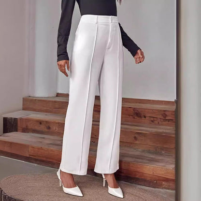 Palazzo Hose Damen High Waist Elegant Weit Beinschnitt 2