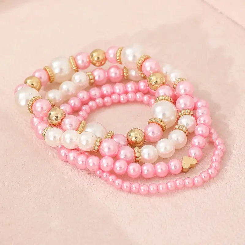 Perlenarmband Set 4-teilig | Armband Damen Verstellbar 1