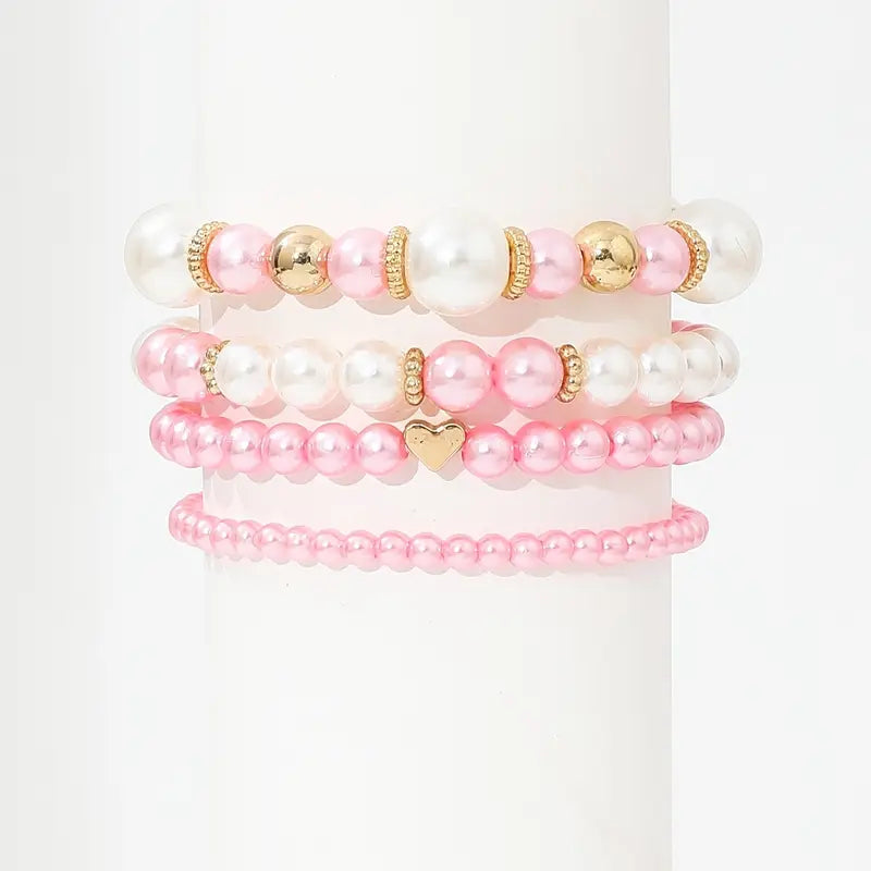 Perlenarmband Set 4-teilig | Armband Damen Verstellbar 3