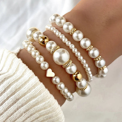 Perlenarmband Set 4-teilig | Armband Damen Verstellbar 6