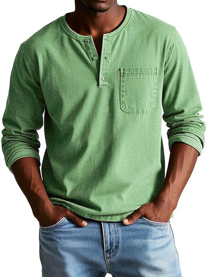 Philipp | Herren Langarmshirt mit Henley-Ausschnitt 0