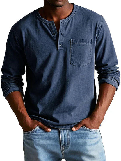 Philipp | Herren Langarmshirt mit Henley-Ausschnitt 2
