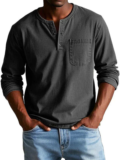 Philipp | Herren Langarmshirt mit Henley-Ausschnitt 4