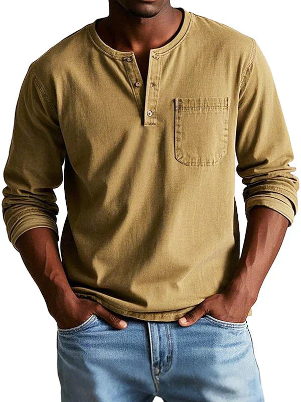 Philipp | Herren Langarmshirt mit Henley-Ausschnitt 6